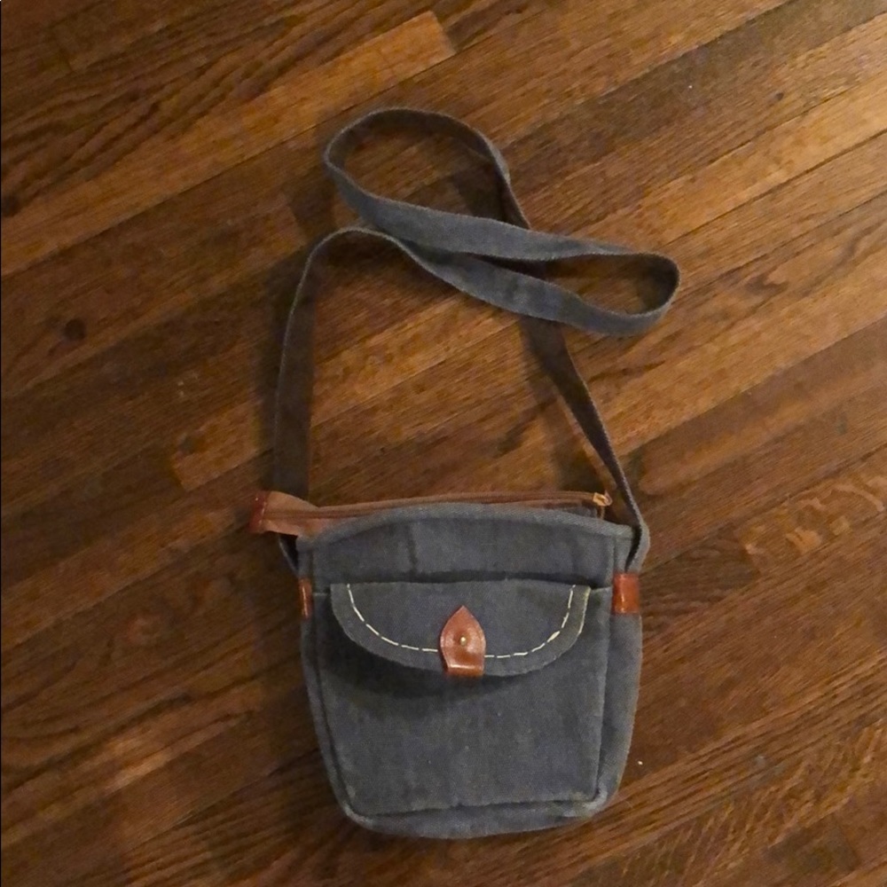 The village small purse with brown pleather trim